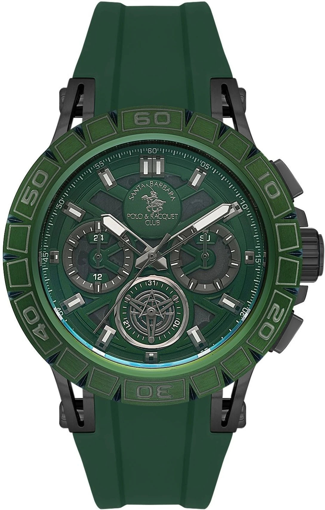Santa Barbara Polo & Racquet Club Chronograpgh Green Dial Watch For - Gents SB.5.10004-1