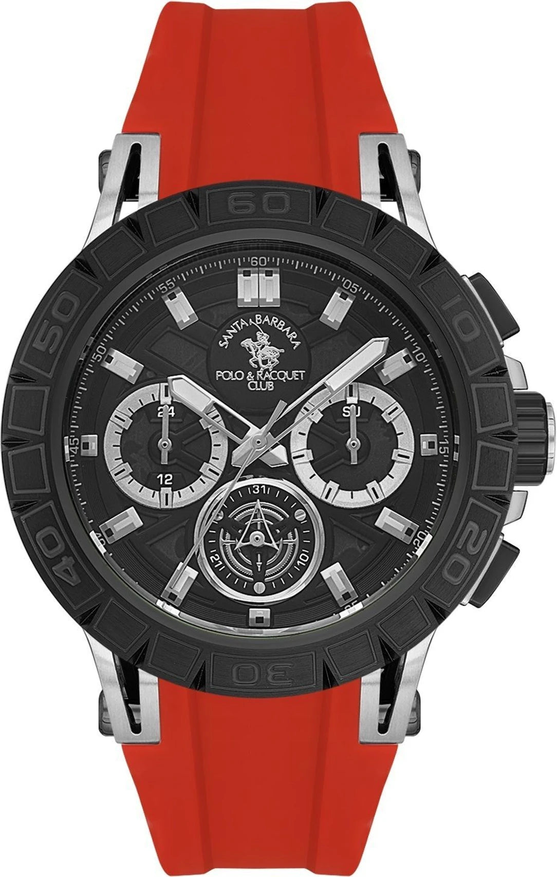 Santa Barbara Polo & Racquet Club Quartz Black Dial Analog Watch For - Gents SB.5.10004-6