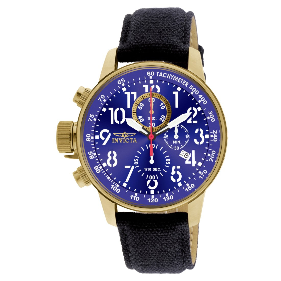 Invicta Fabric Mens I-Force Gold Japanese Quartz Fashion Analog Watch -1516