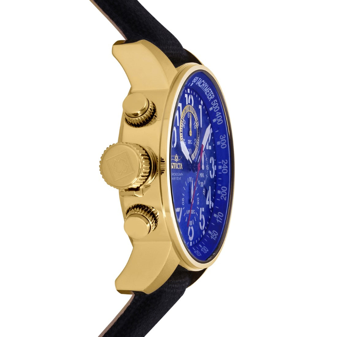 Invicta Fabric Mens I-Force Gold Japanese Quartz Fashion Analog Watch -1516