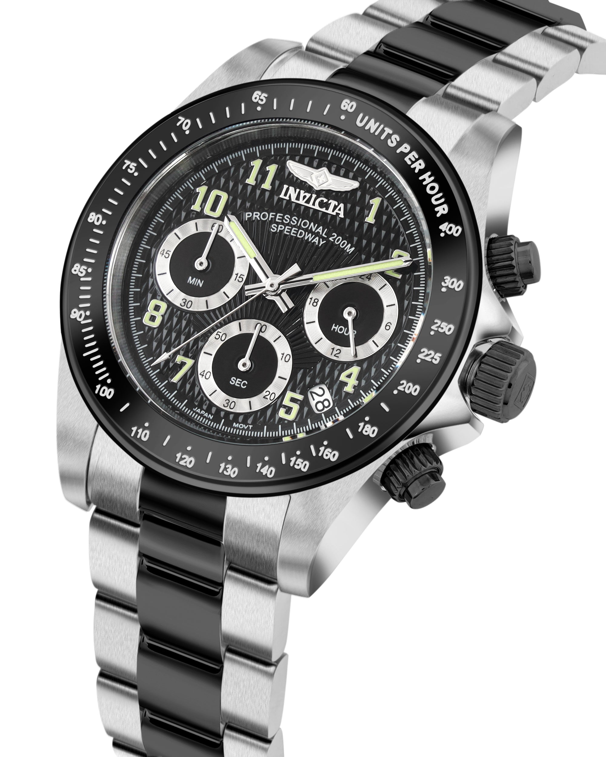 Invicta Speedway Quartz TMI VD53B-14 Movement Black Dial Analog Watch For - Gents 17031
