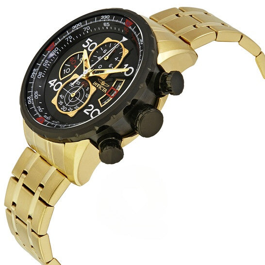 Invicta Aviator Quartz Black Dial Analog Watch For - Gents 17206