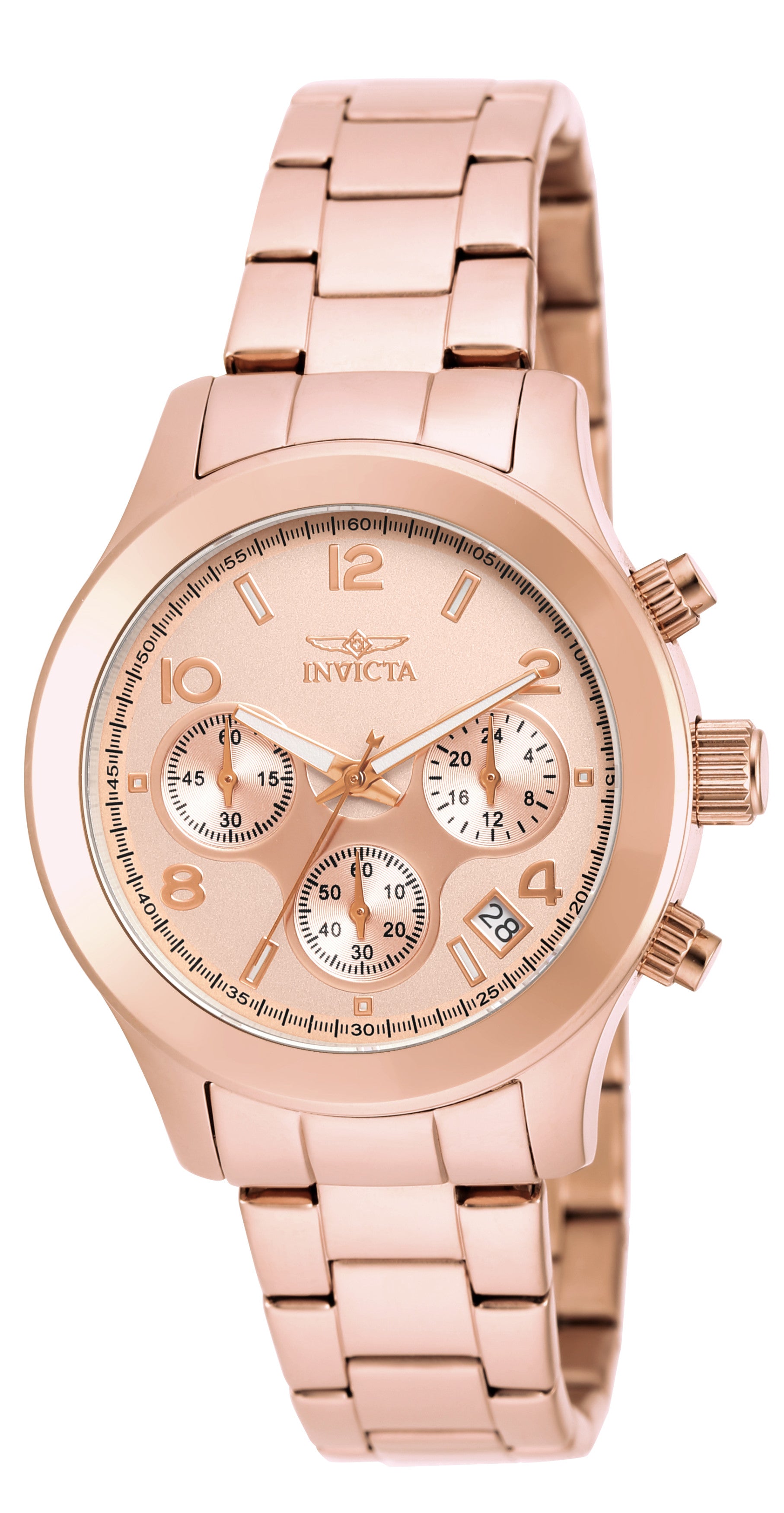 INVICTA Angel Quartz Movement Rose Gold Analog Dial Watch For Ladies- 19218