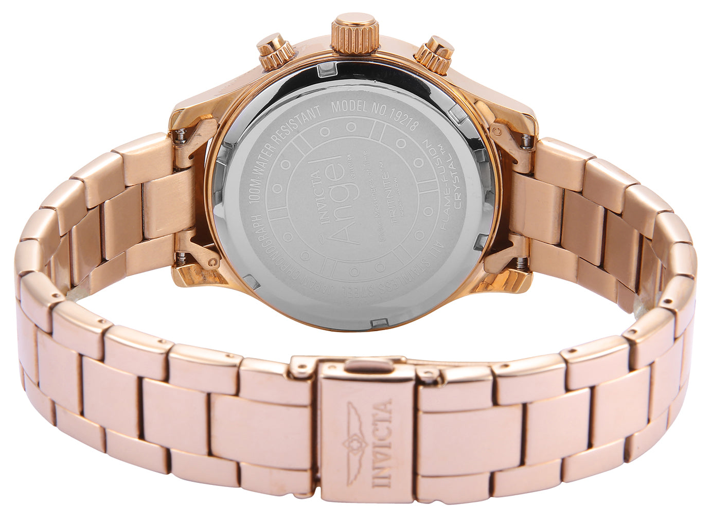 INVICTA Angel Quartz Movement Rose Gold Analog Dial Watch For Ladies- 19218