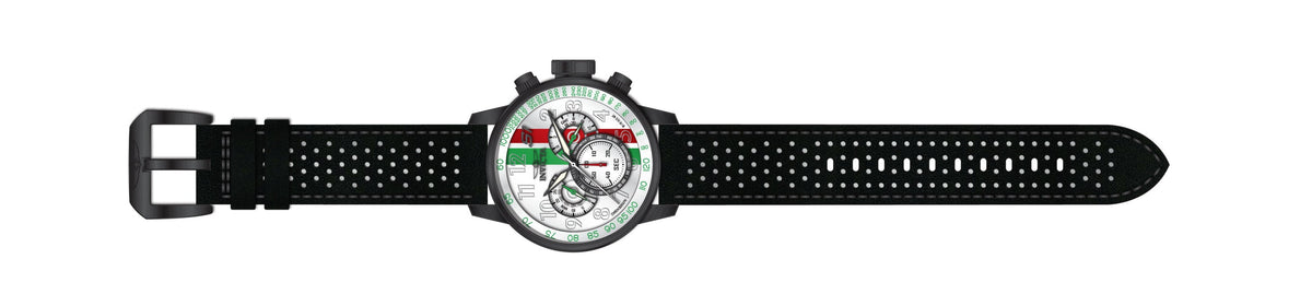 Invicta Leather Analogue White Dial Mens Watch-19294, Band Color:Black
