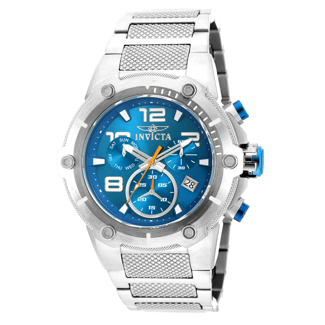 Invicta MenS Speedway Swiss Quartz Stainless Steel Casual Watch, Color:Silver-Toned (Model: 19527)