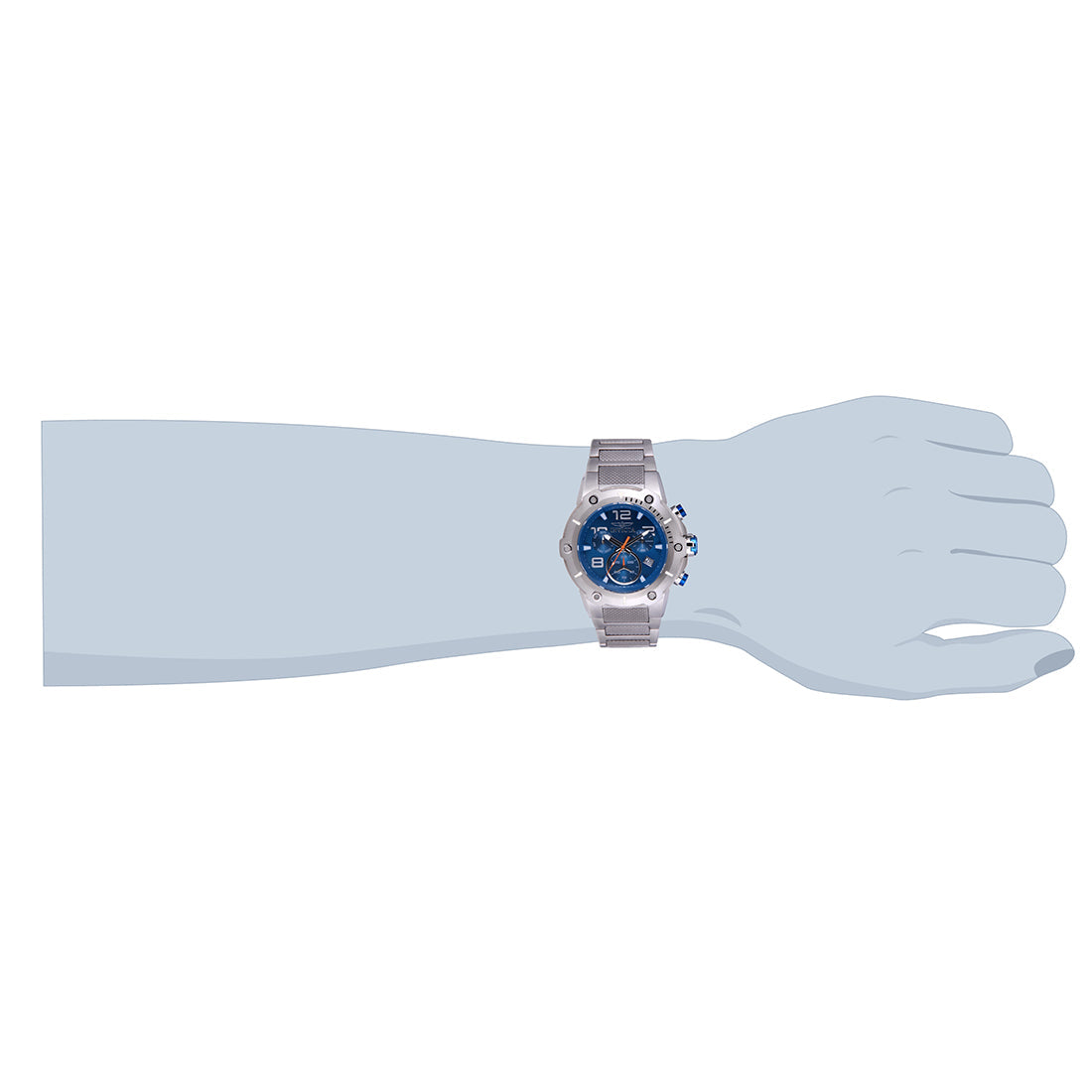 Invicta MenS Speedway Swiss Quartz Stainless Steel Casual Watch, Color:Silver-Toned (Model: 19527)