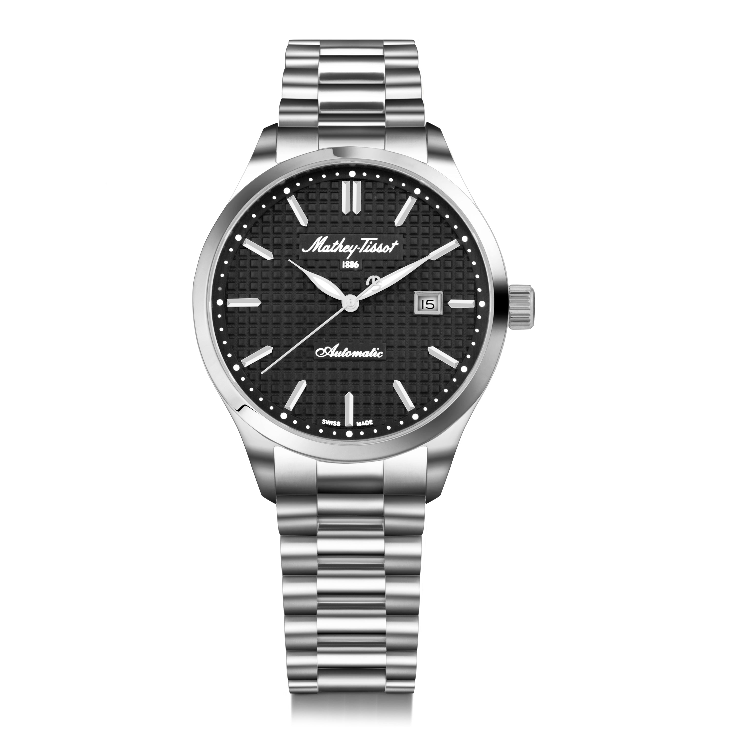 Mathey-Tissot Swiss Made Black Dial Automatic Watch For Men - H411ATAN