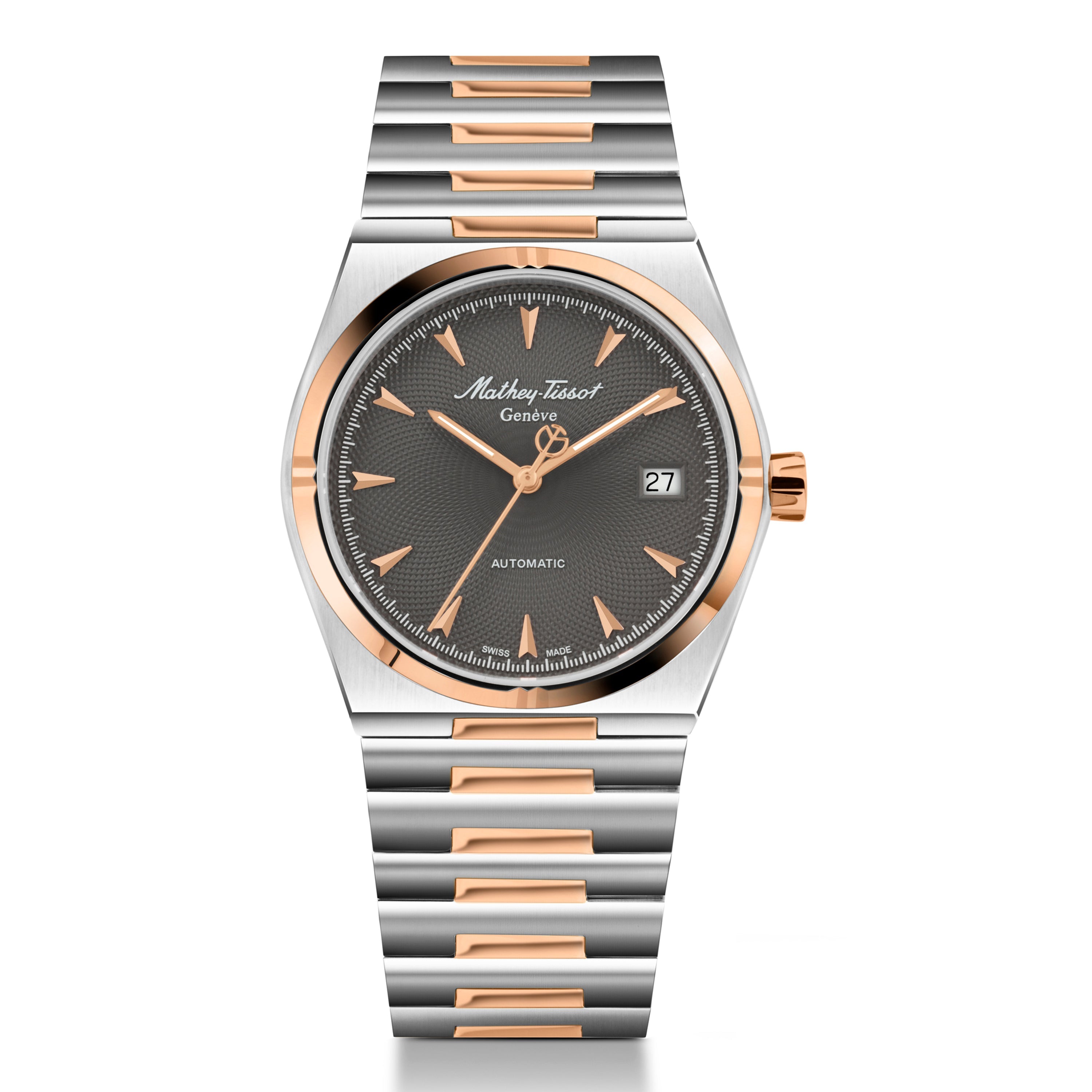 Mathey-Tissot Swiss Made Grey Dial Automatic Watch For Men - H118ATRS