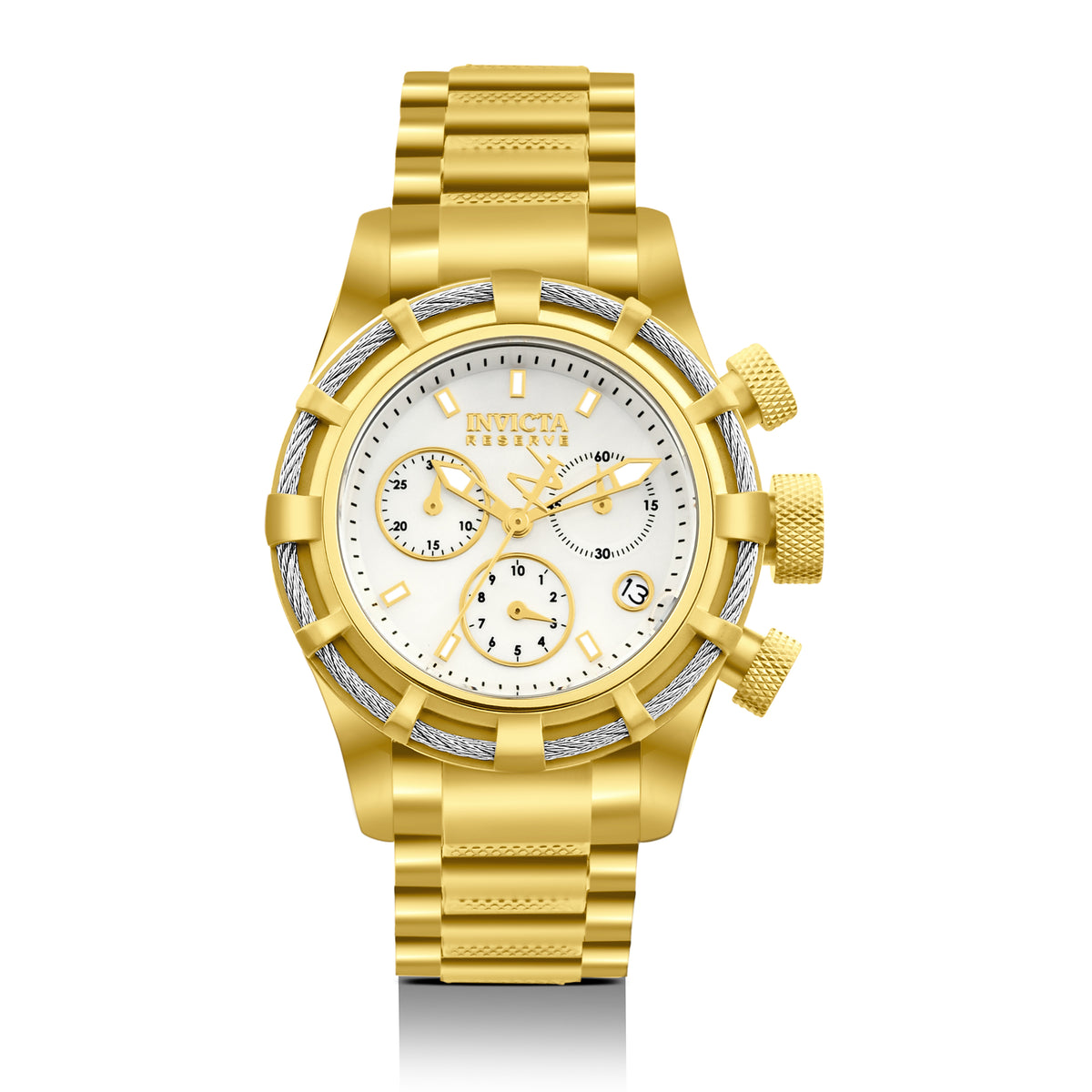 Invicta Bolt Quartz White Dial Analog Watch For - Gents 90011