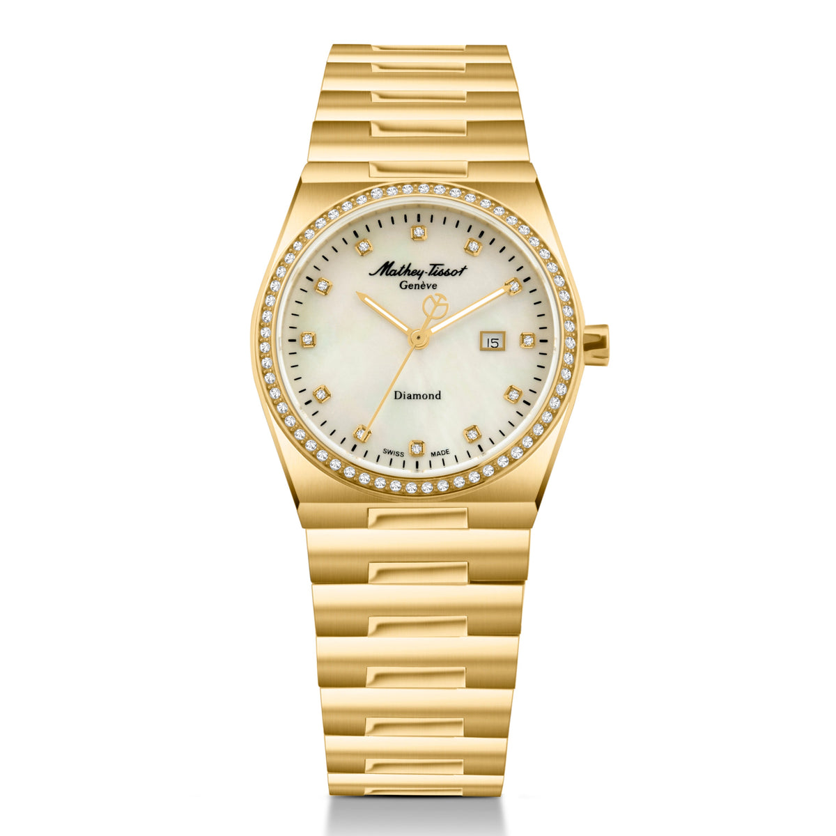 Mathey-Tissot Swiss Made White Dial Analog Watch For Women - D118SPYI