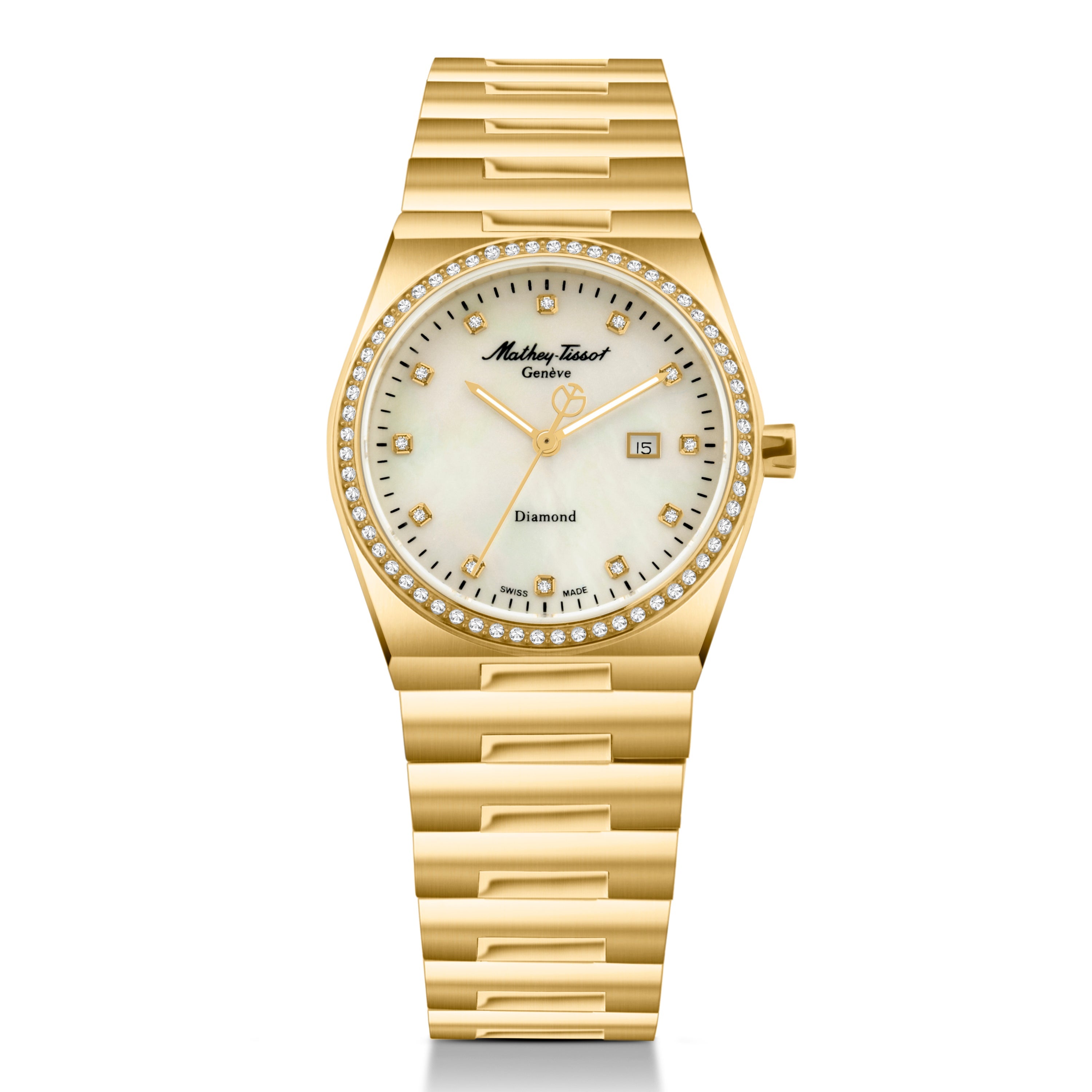 Mathey-Tissot Swiss Made White Dial Analog Watch For Women - D118SPYI