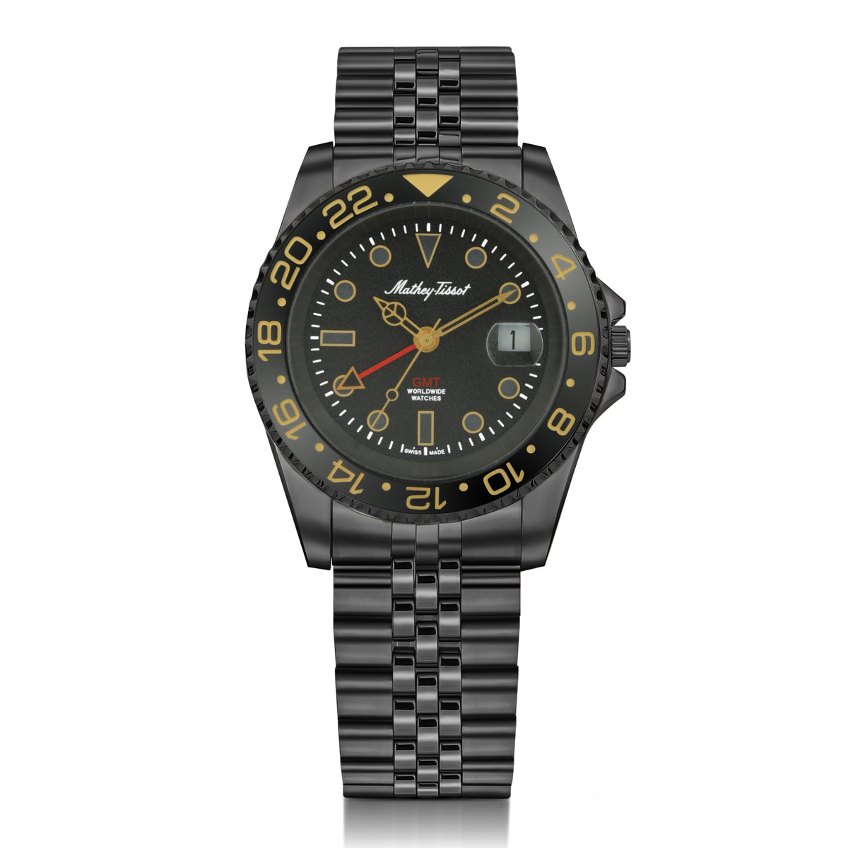 Mathey-Tissot Swiss Made Black Dial Analog Watch For Men - H903NN