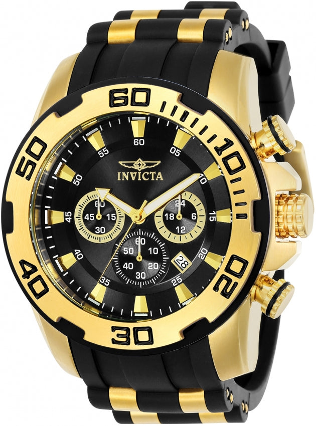 Invicta SPro Diver SCUBA Quartz Black Dial Analog Watch For Gents - 22312