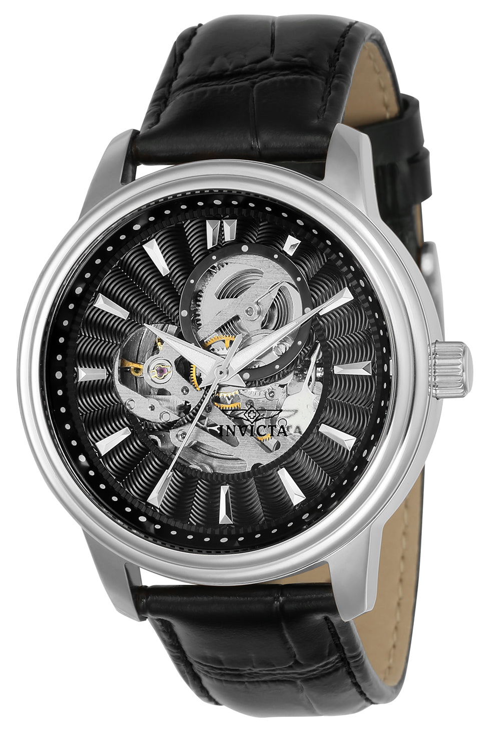 Invicta Stainless Steel Vintage Analog Black Dial Mens Watch-22577