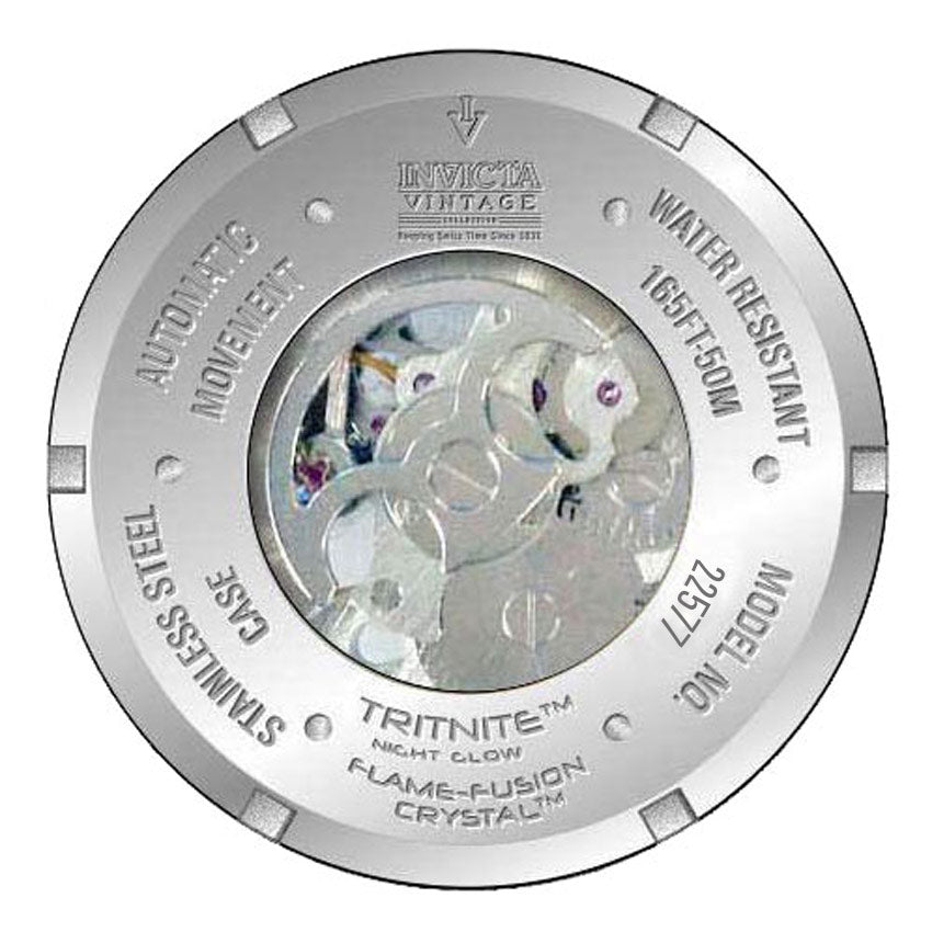 Invicta Stainless Steel Vintage Analog Black Dial Men&