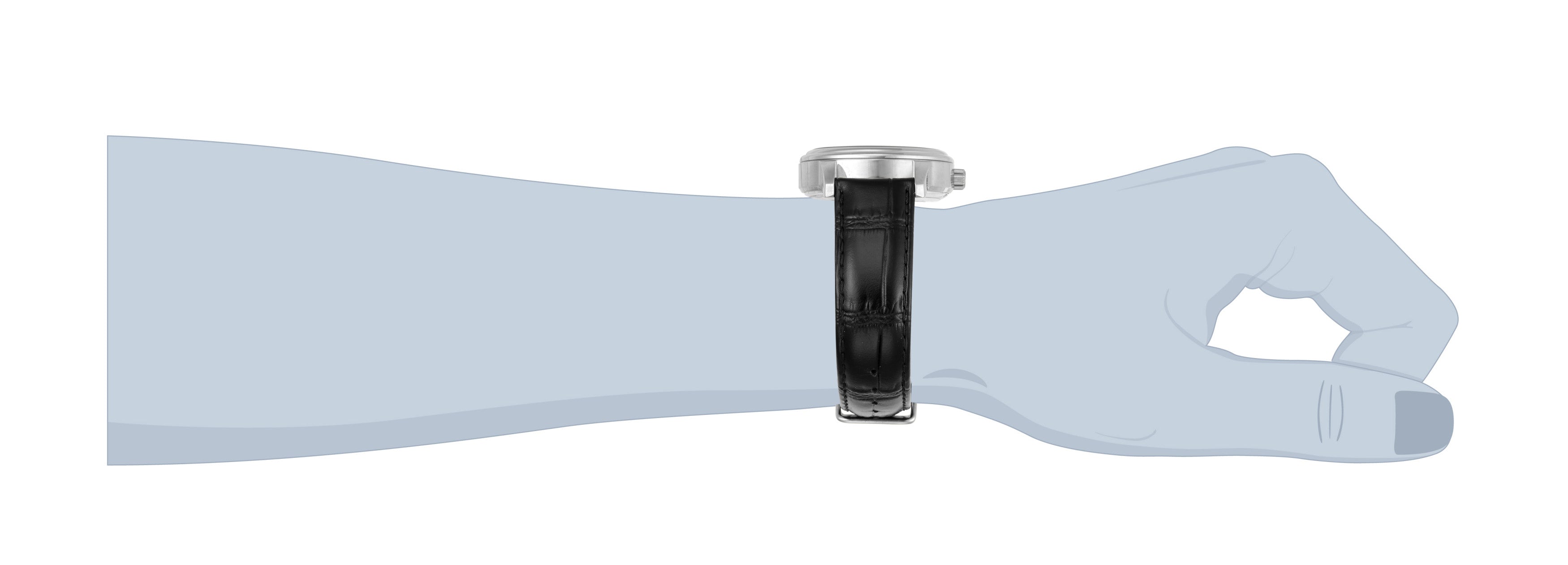 Invicta Stainless Steel Vintage Analog Black Dial Men&