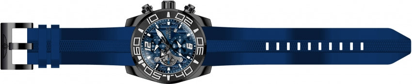 Invicta Silicone Casual Chronograph Blue Dial Mens Watch-22812, Band Color:Blue