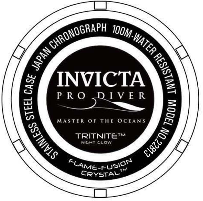 Invicta Silicone Pro Diver Analog Blue Dial,Band Color Black Mens Watch-22813
