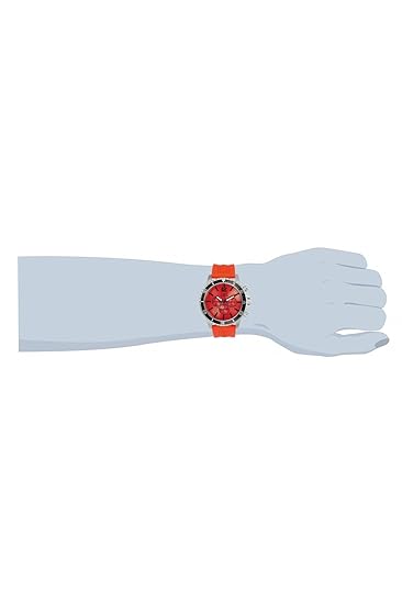 Invicta Analog Red Dial Mens Polyurethane Band Watch-24391