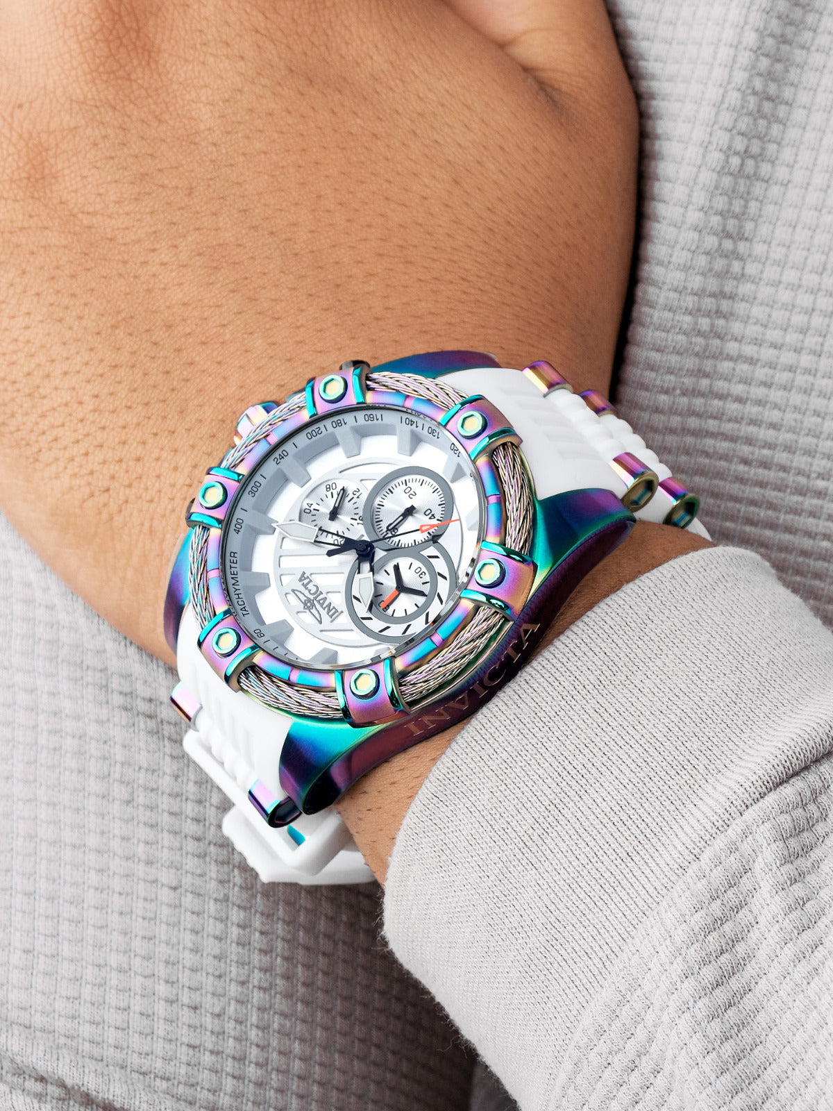 Invicta Bolt Quartz White Dial Analog Watch - For Gents 25530