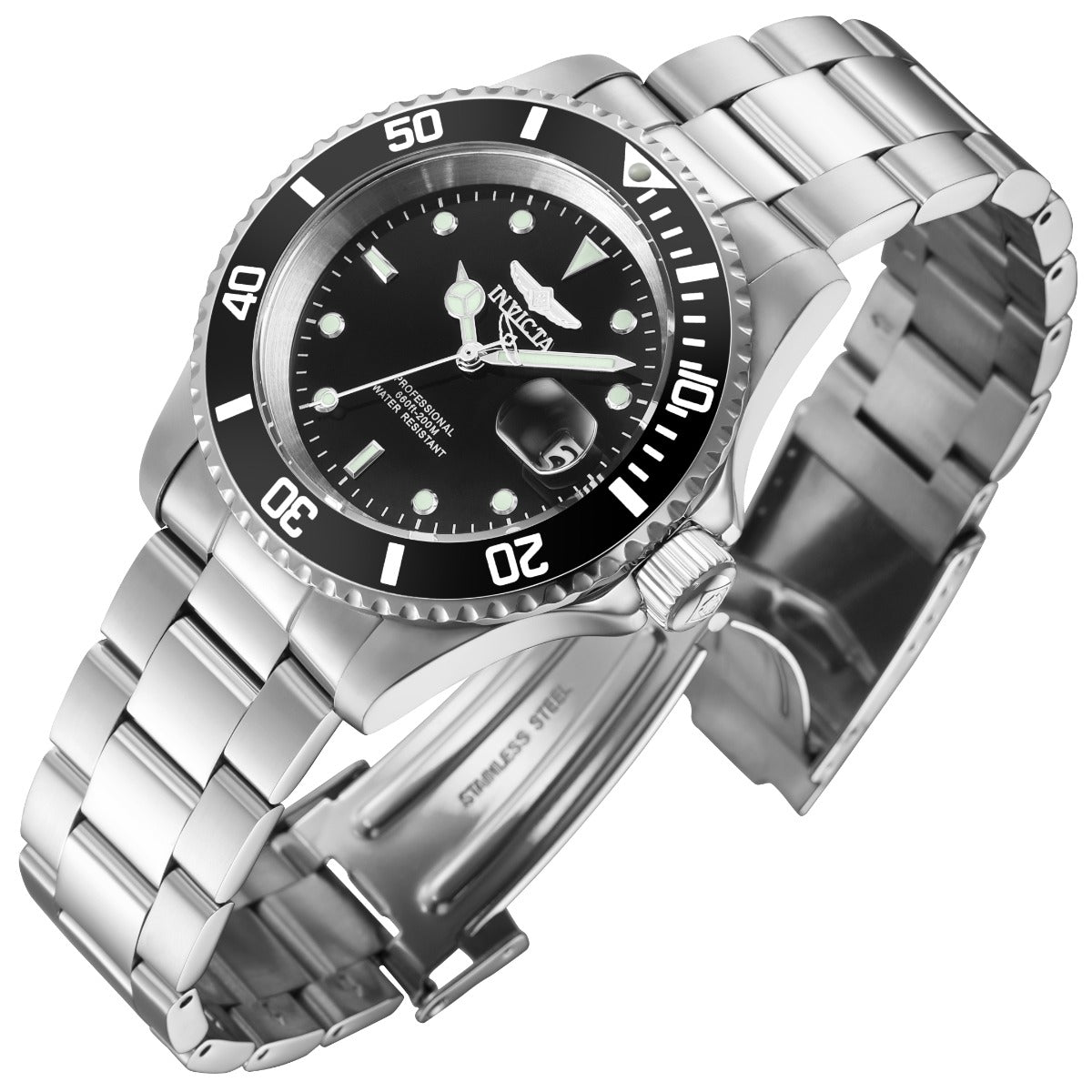 Invicta Stainless Steel Analogue Black Dial Men Watch-26970