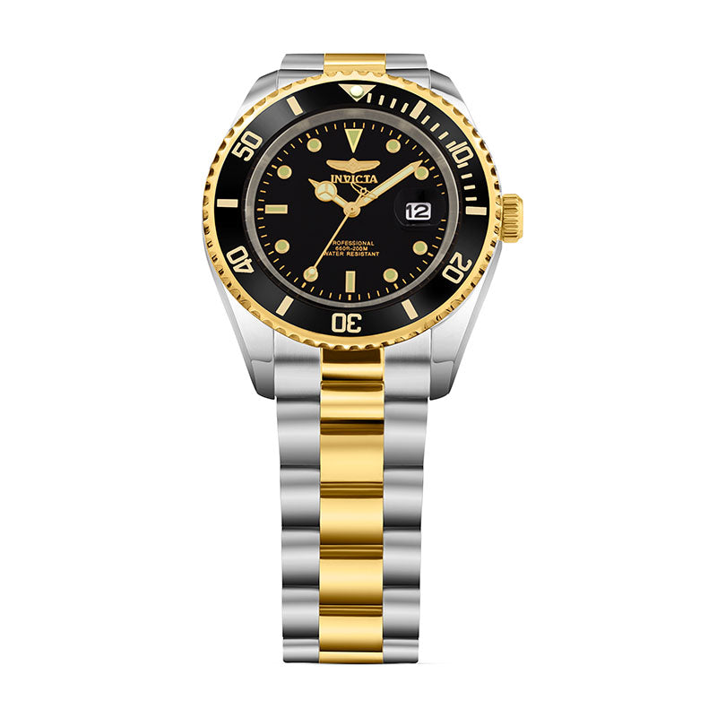 Invicta Stainless Steel Pro Diver Analog Black Dial Unisex&