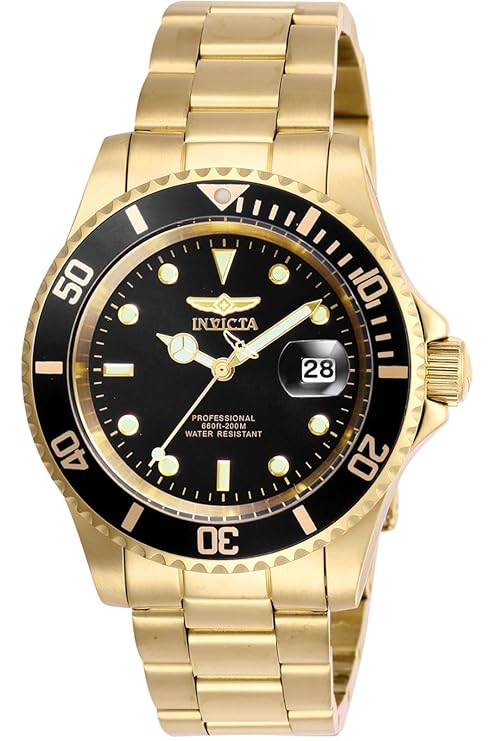 Invicta Silicone Analog Black Dial Men&