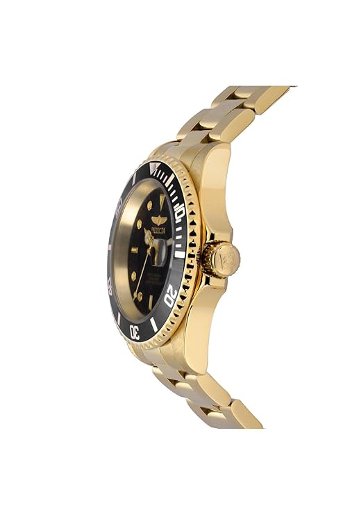 Invicta Silicone Analog Black Dial Men&