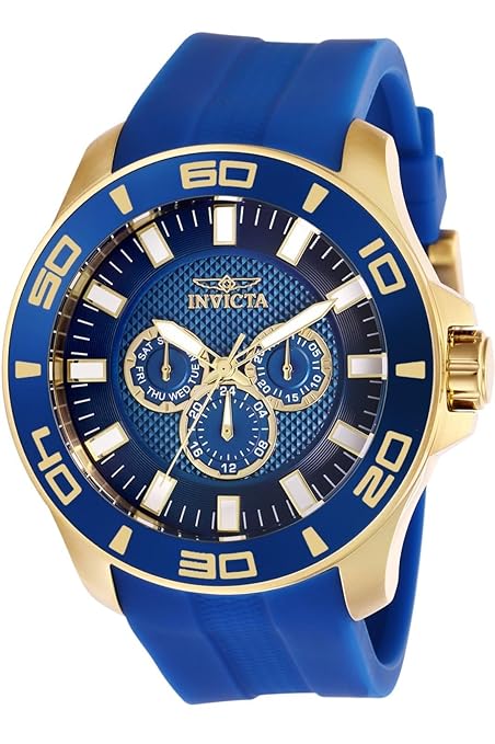 Invicta Mens Silicone Analog Blue Dial Watch-28002, Band Color:Blue