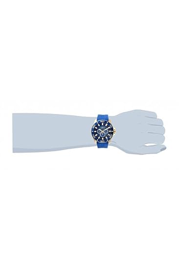 Invicta Mens Silicone Analog Blue Dial Watch-28002, Band Color:Blue