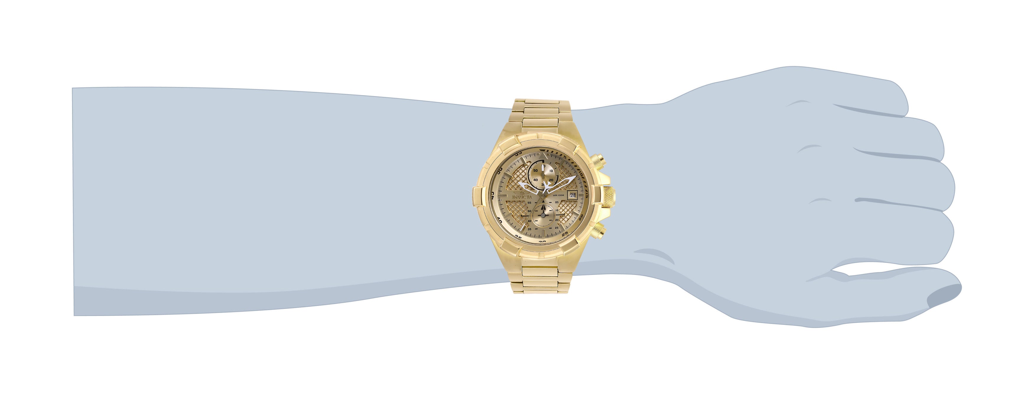 INVICTA Aviator Quartz Movement Rose Gold Analog Dial Watch For Gents- 28128