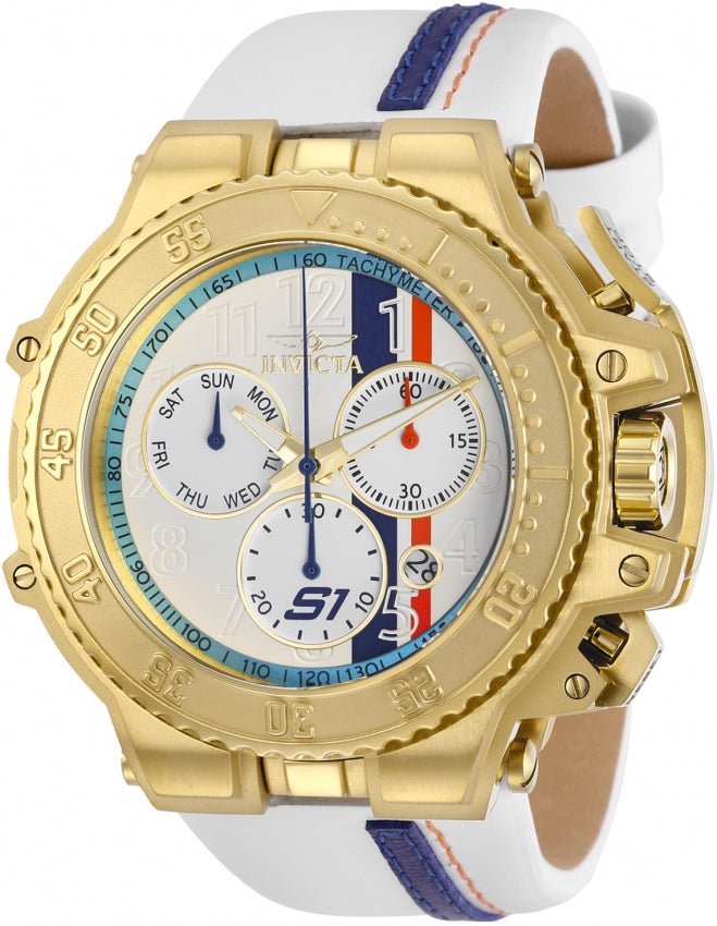 Invicta S1 Rally Quartz White Dial Analog Watch For Gents - 28398