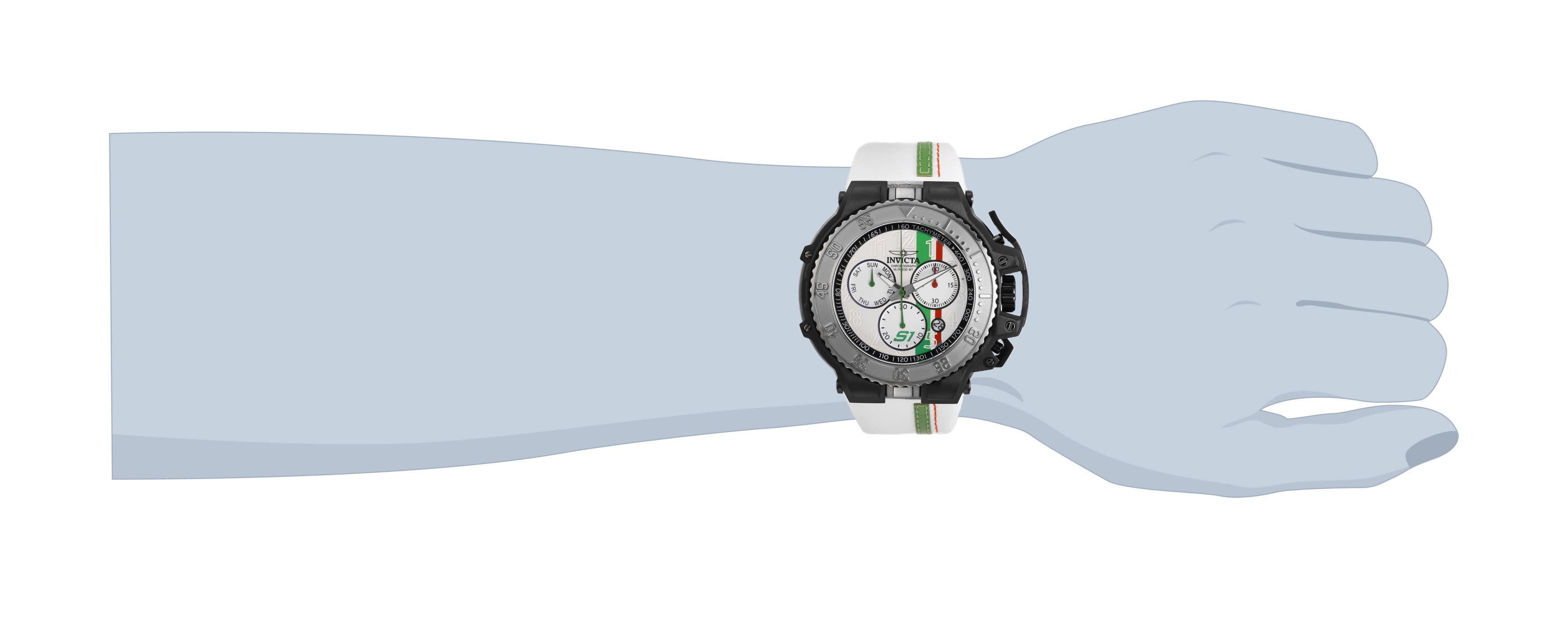 Invicta Leather Analog White Dial Men&