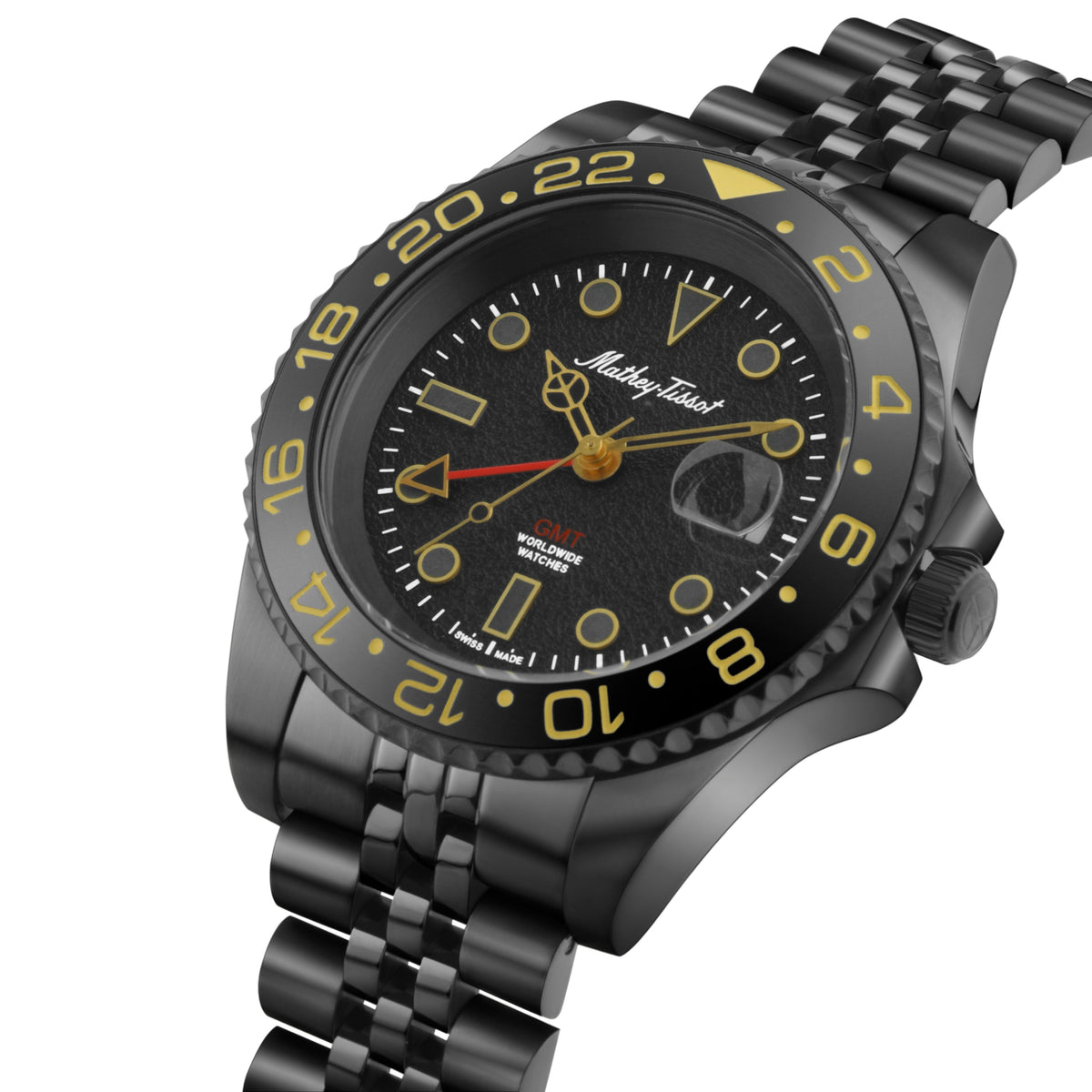 Mathey-Tissot Swiss Made Black Dial Analog Watch For Men - H903NN