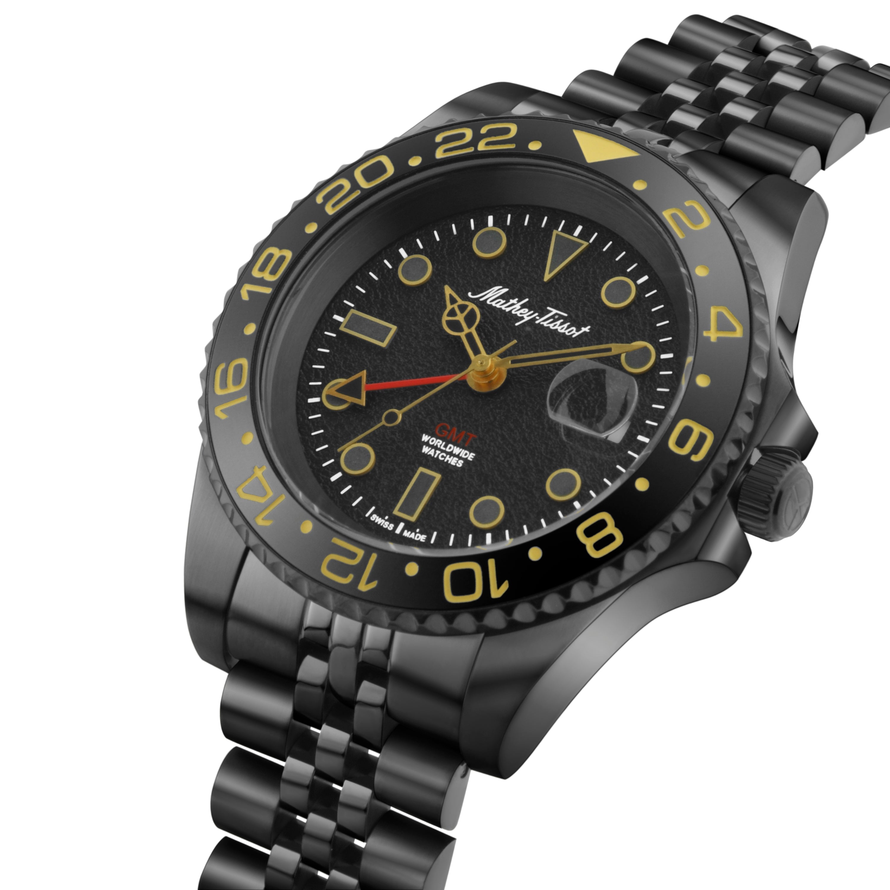 Mathey-Tissot Swiss Made Black Dial Analog Watch For Men - H903NN