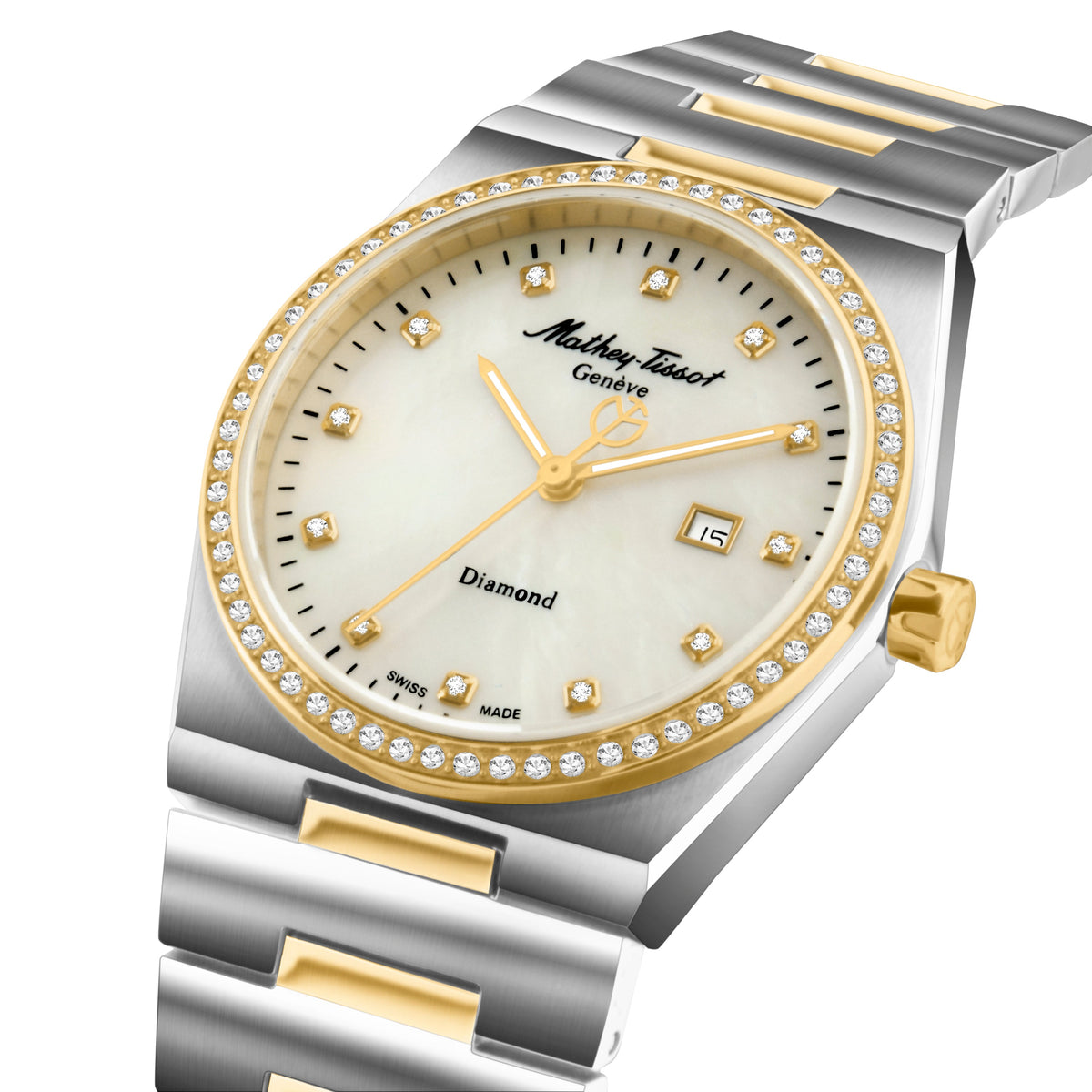 Mathey-Tissot Swiss Made White Dial Analog Watch For Women - D118SBYI