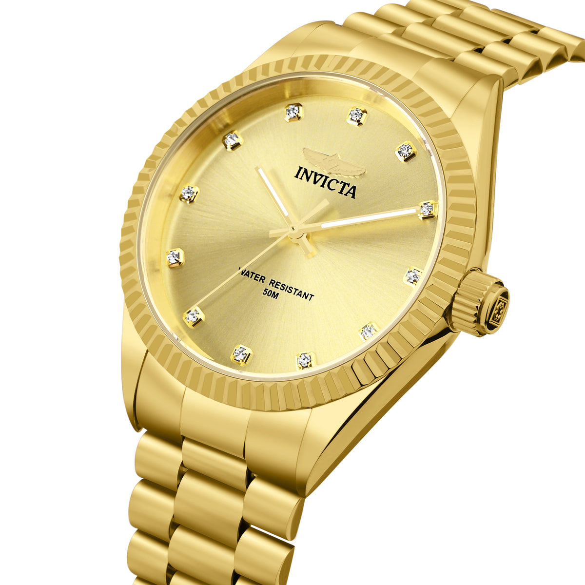 Invicta Specialty Quartz Gold Dial Analog Watch For - Gents 29504