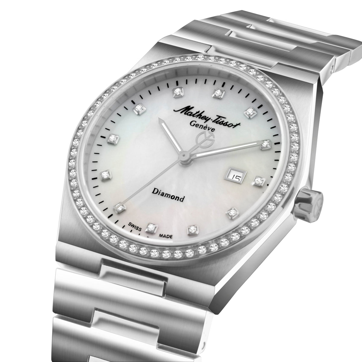 Mathey-Tissot Swiss Made White Dial Analog Watch For Women - D118SAI