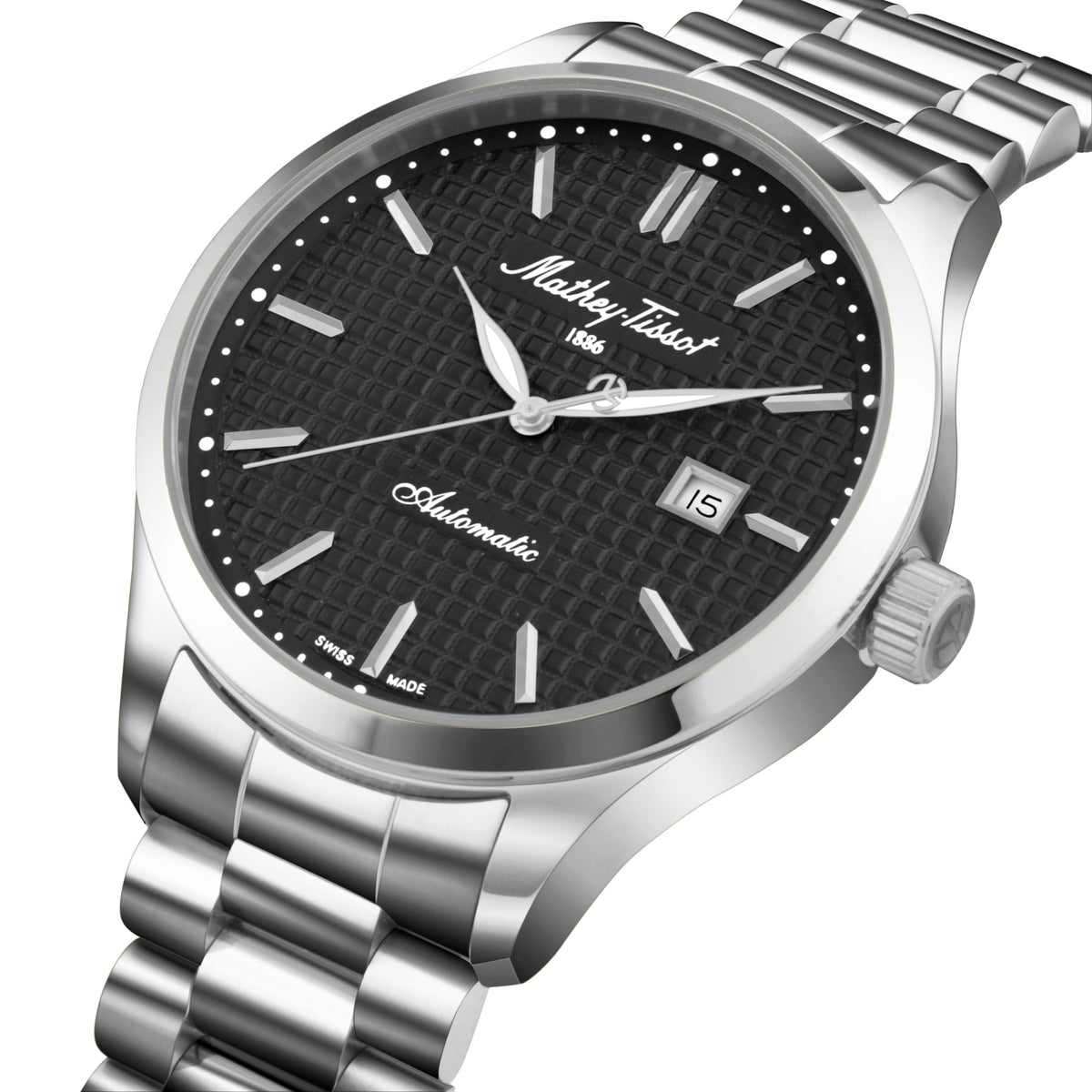 Mathey-Tissot Swiss Made Black Dial Automatic Watch For Men - H411ATAN