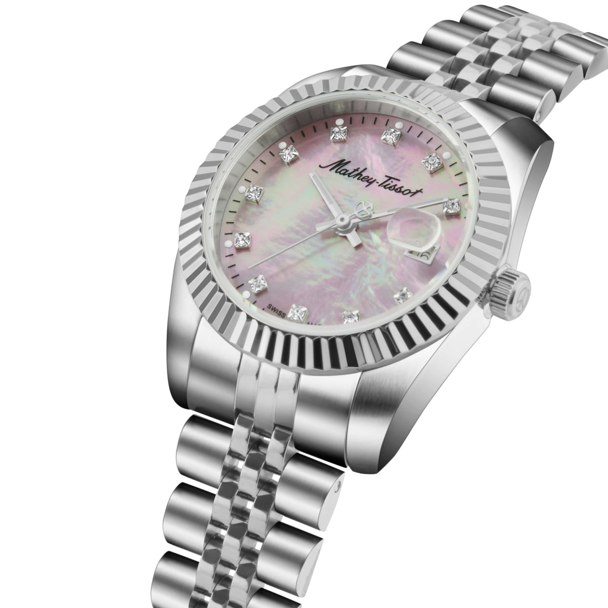 Mathey-Tissot Swiss Made Mother of Pearl Dial Analog Watch For Women - D810AVIO