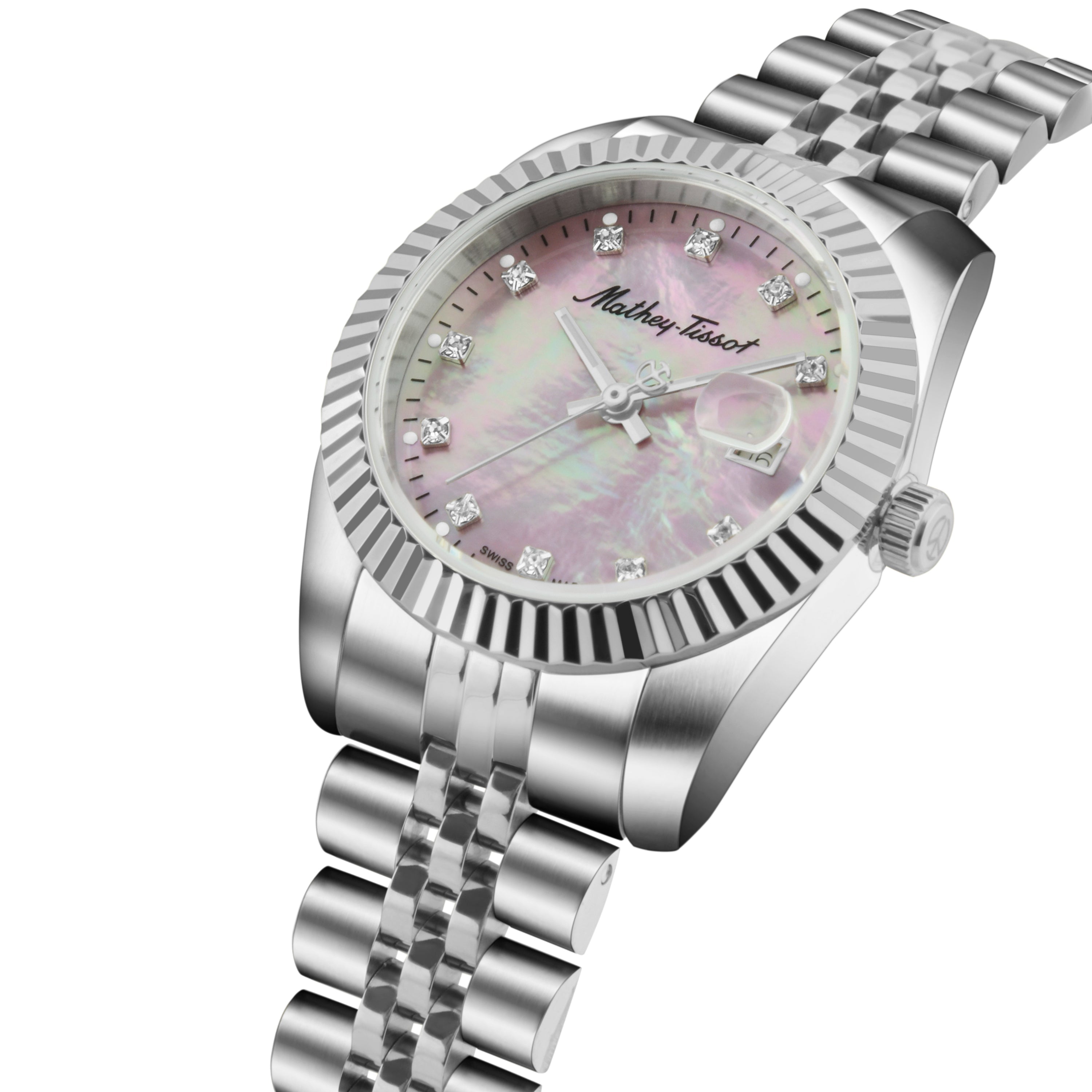 Mathey-Tissot Swiss Made Mother of Pearl Dial Analog Watch For Women - D810AVIO