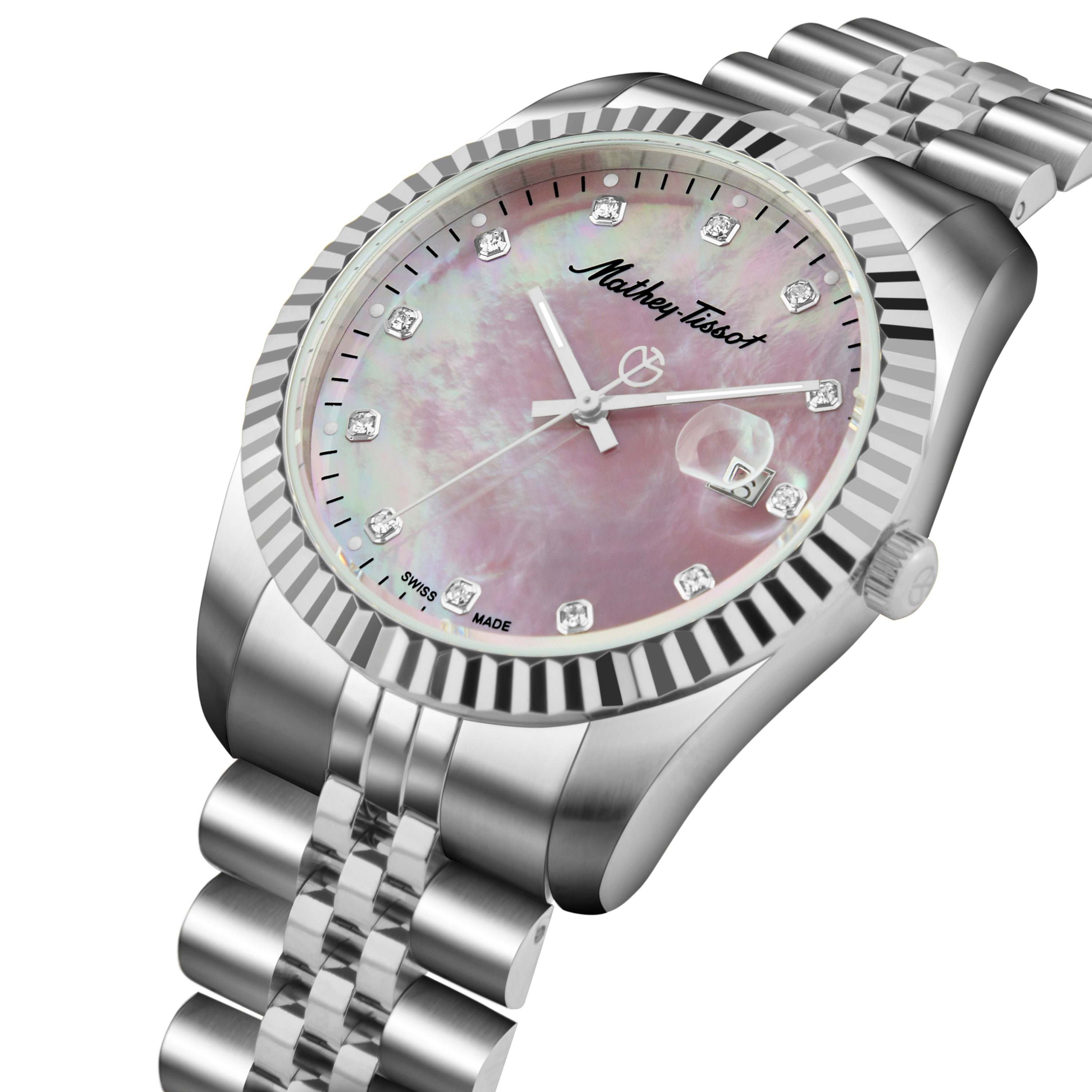 Mathey-Tissot Swiss Made Mother of Pearl Dial Analog Watch For Men - H710AVIO