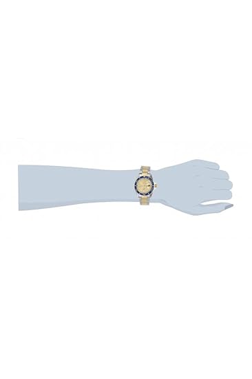 Invicta Stainless Steel Womens Pro Diver Quartz Analog Watch, Two Tone, 30482, Multicolor