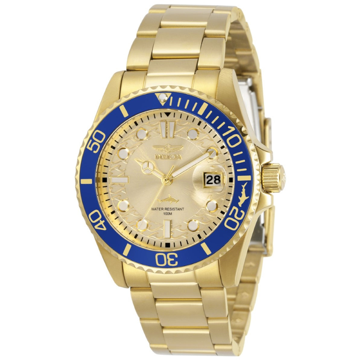 Invicta Mens Pro Diver Quartz Analog Watch with Stainless Steel Strap - 30485