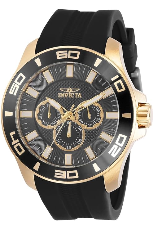 Invicta Silicone Analogue Black Dial Mens Watch-Pro Diver 30952