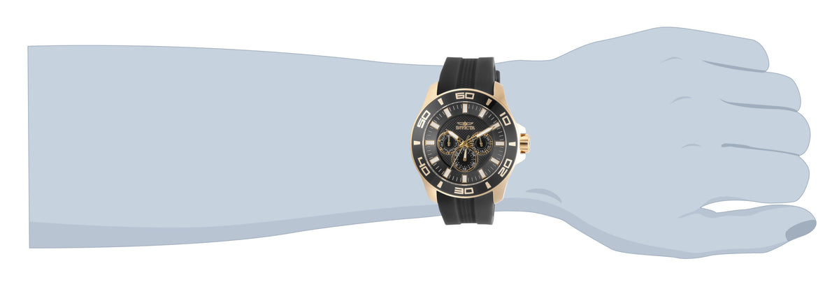 Invicta Silicone Analogue Black Dial Mens Watch-Pro Diver 30952