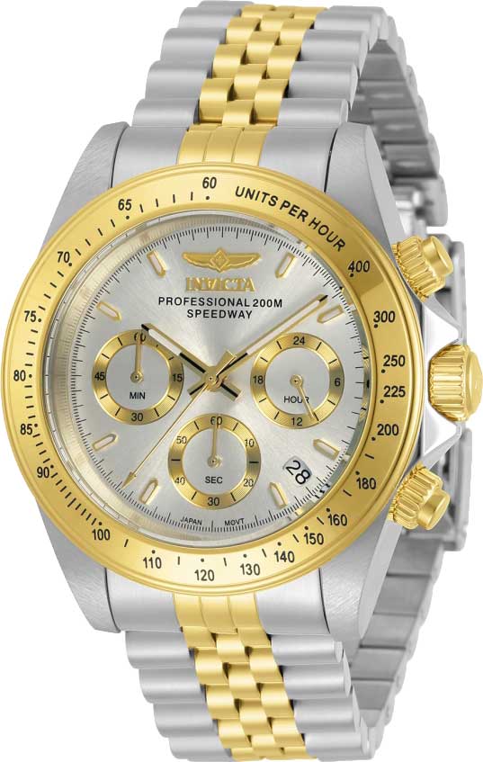 Invicta Speedway Quartz Silver Dial Analog Watch For Gents - 30991