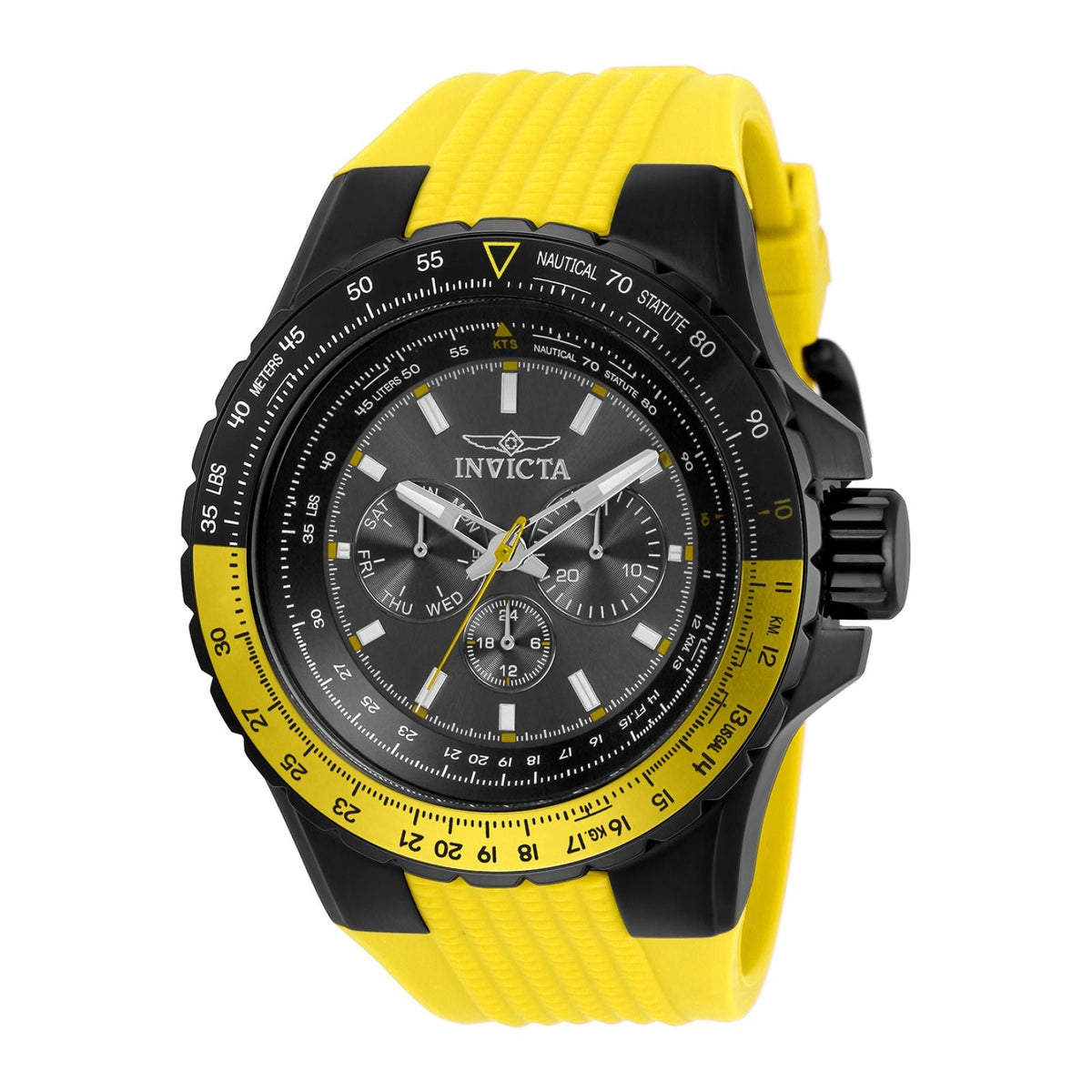 Invicta Aviator Quartz Black Dial Analog Watch For Gents - 33038