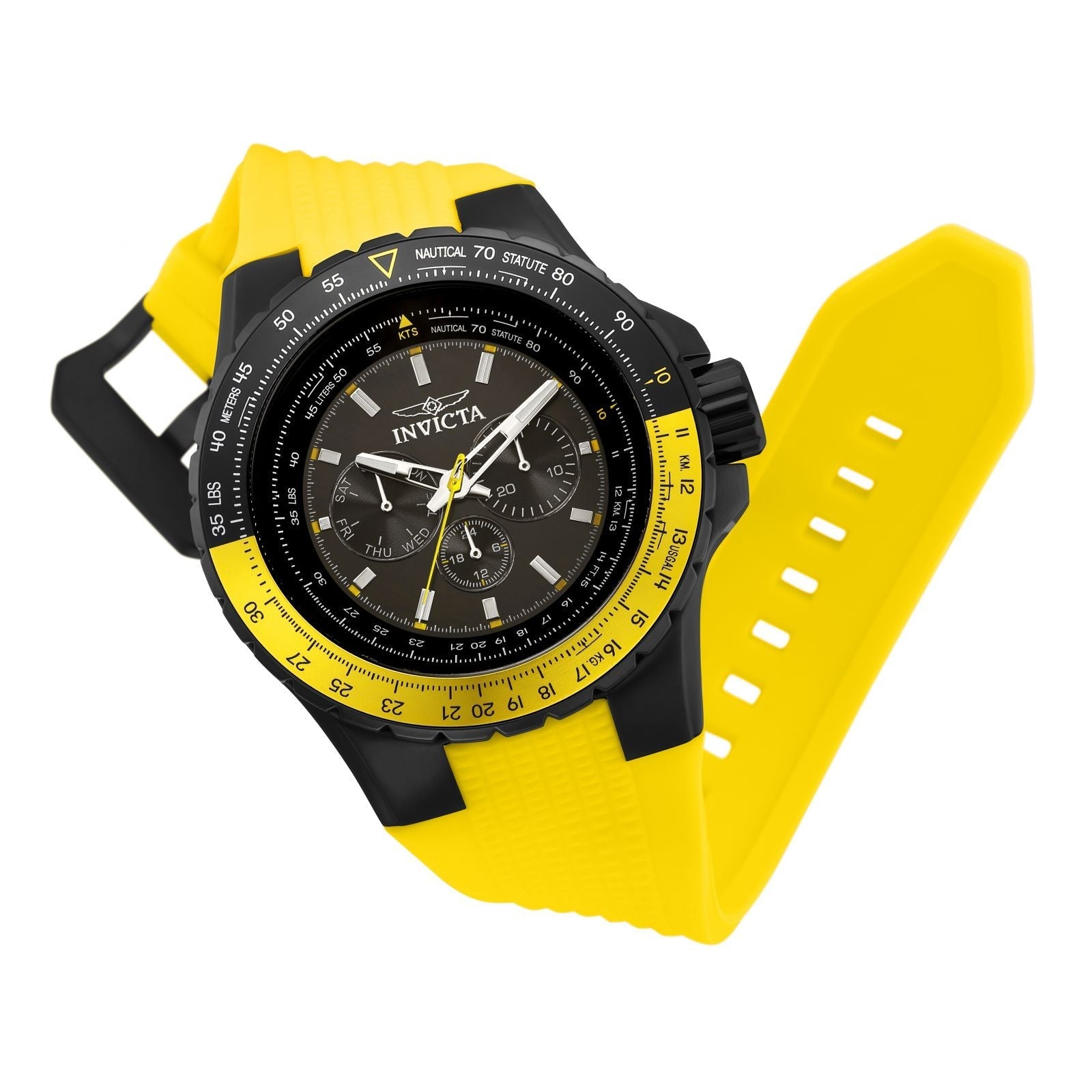 Invicta Aviator Quartz Black Dial Analog Watch For Gents - 33038